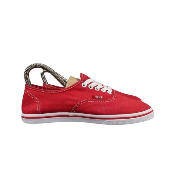 Vans Shoes Womens 5.5 Sneakers Authentic Lo Pro Skate Casual Red Canvas Lace Up - Picture 2 of 12